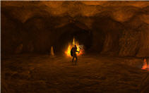 Fighting elementals in the Fire Cave