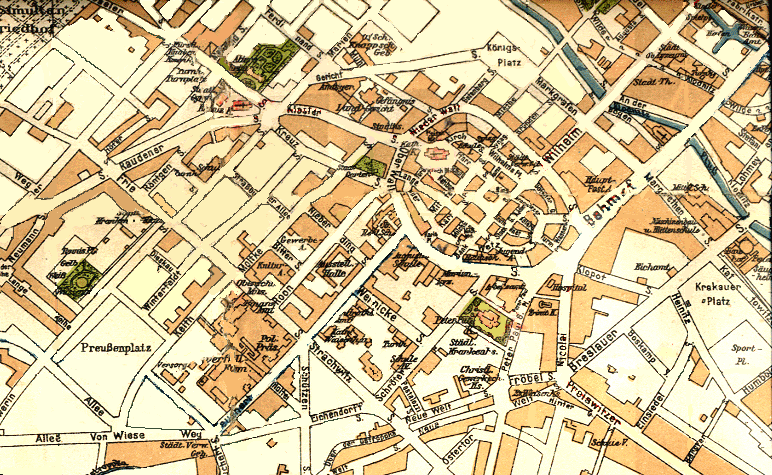 Karte Gleiwitz 1928