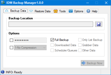 Windows 8 IDM Backup Manager full