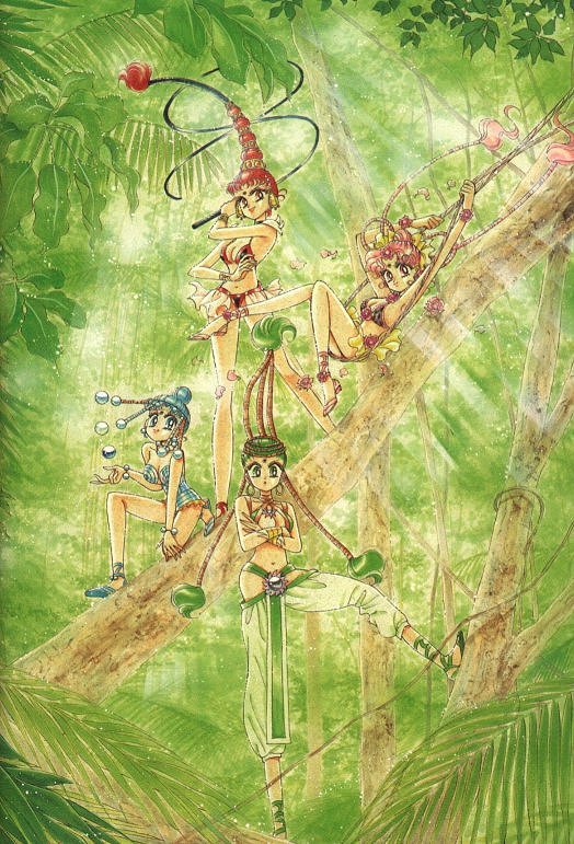 Una bella imagen de manga del cuarteto Amazonas