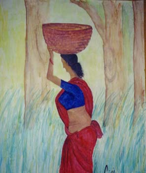 lady with basket