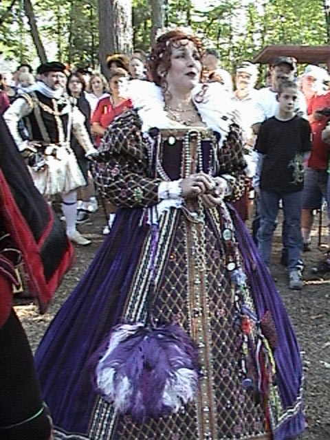 never out of character and a true player to the Realm... the queen is an awsome actress... (she LOVES chocolate by the way)
