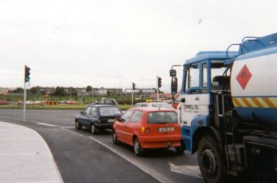 "Cycle lane/Cycle crossing" Headford Road Roundabout