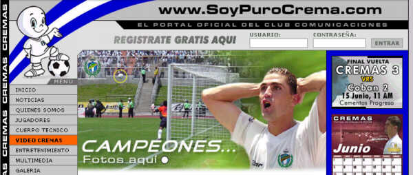 Visita el portal oficial del Club Comunicaciones www.soypurocrema.com