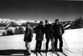 the Gamble family on the slopes
