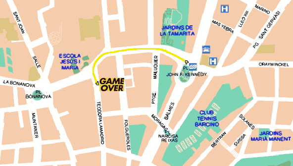 Parte del mapa de Barcelona