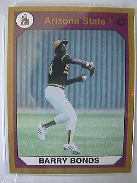 barry bonds 1990 arizona collegiate baseball card