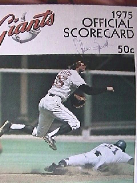 1975 san francisco giants baseball game program
