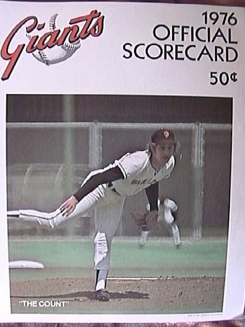 1976 san francisco giants baseball game program