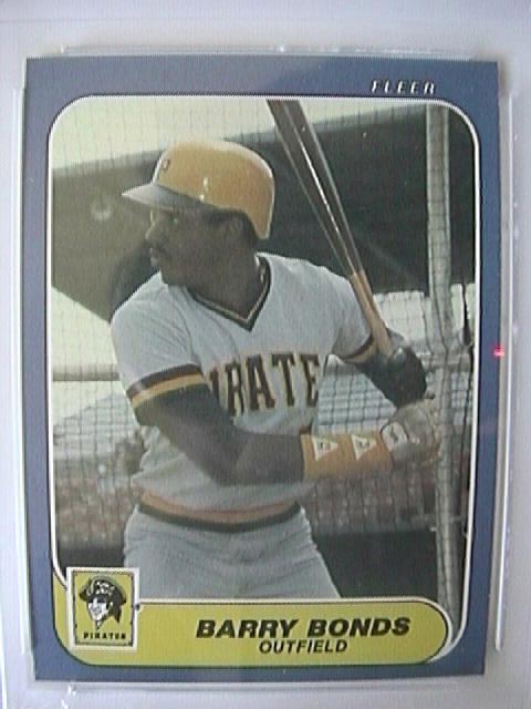 barry bonds 1986 fleer update baseball card