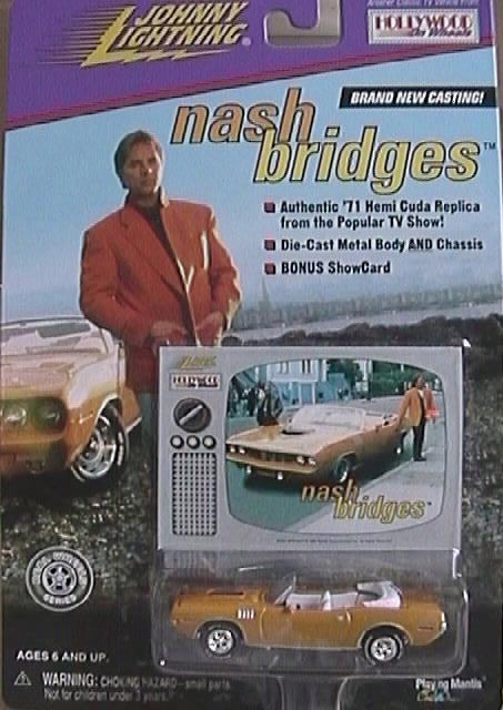 nash bridges 71 cuda diecast model johnny lighting for sale