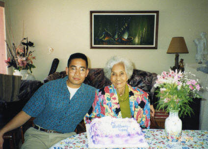Inay & Michael celebrating her 81st birthday