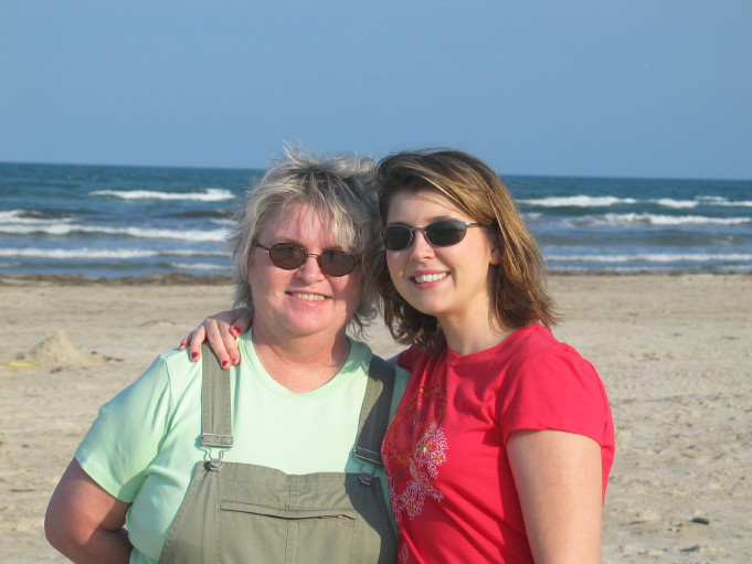 Mom & I at Padre Island National Seashore