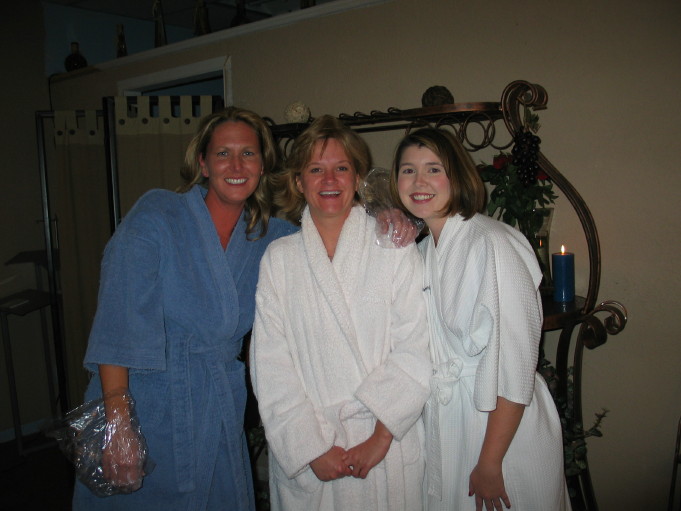Holly, Charlene, and I at the spa