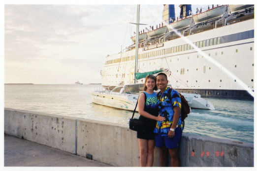 Us after snorkeling in the Bahamas