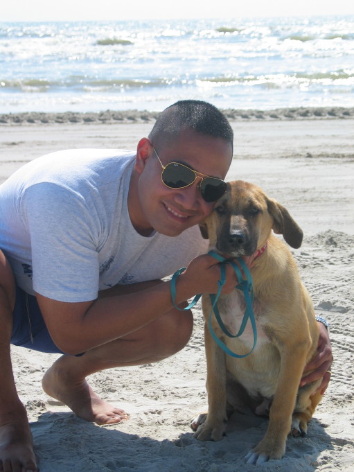 Whitecap beach; Corpus Christi, TX (Savannah was 4 months old)
