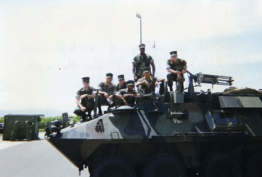 on top of an LAV