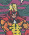 Peekaboo, darlin'!  Er, that's what he's saying... right before he torches the chick's face... Bad Johnny!
