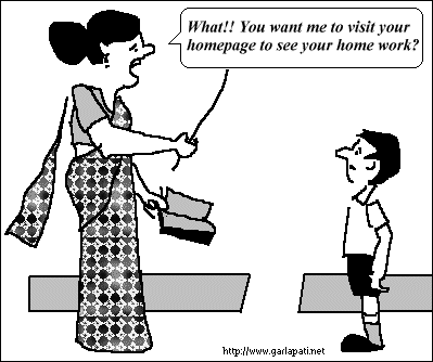 School Home work Comedy Cartoon from Garlapati.Net