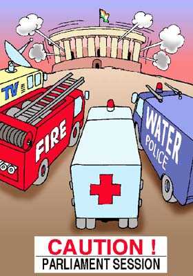 Parlament hangama Comedy Cartoon from Garlapati.Net