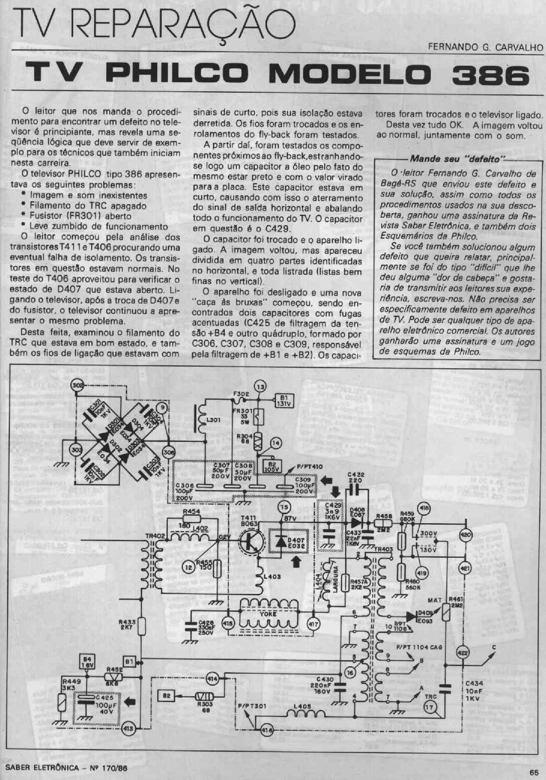 Descri��o e Diagrama do Conserto