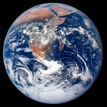 Photograph of the Eastern Hemisphere from Apollo 17