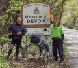 [ Gary and Roberto by a road sign in Devon ]