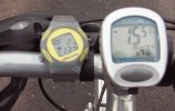 [ Bicycle computers on Roberto's handle-bars ]