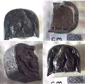 After nearly two years, I think we may have found out what this little frog was used for.
It turns out that it's a French Frog (no joke please)
Its part of a child's toy named CLICKER its correct name has been long forgotten Maybe someone out there in webland can ask their  grandparents, Who may know the Answer.
It's a lead replica of a small frog and would have been fitted with a spring and a back plate which when compressed by the finger and thumb would make a loud clicking sound.
It was made around the 1880 -90 The CR is the makers identity mark.
The CR firm was incorporated in 1868 by Louis Rossignol and his wife and Located in Paris, they mostly produced penny toys: trains, soldiers and pistols, etc. I have tried to do a little bit of research into this company but as of yet not a lot has turned up. Doesn't help that I can't speak French. Oh yes one last thing do you remember the film the Longest day well the American Paratroopers used these as a means of identification, although they had Clickers made of tin and named CRICKET
