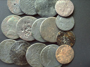 17th Century copper coins