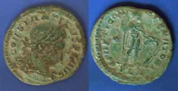 Bronze follis of the Emperor Constantine I