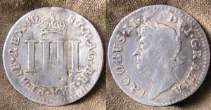 King Charles II, Silver threepence