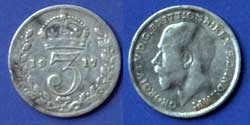 King George V, threepence