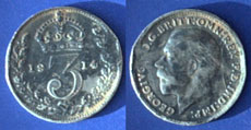 George V, thruppence