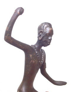 metal detecting find African Bronze figure, ManFriday
