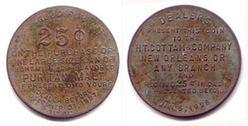 Token metal detecting finds