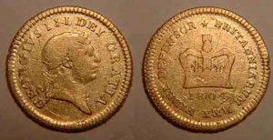 George III Guinea 1/3 Guinea is dated 1804