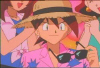 Taking off the sunglasses, I never really paid attention to his eye color before, yet I still can't tell what it is!