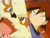 This is the first time I've ever seen a two frame of Shigeru and his Pokemon.