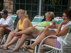 [The girls at the pool]