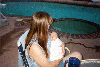 Mommy and David by the Pool
