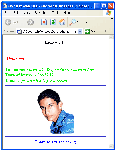 Add a hyper link
