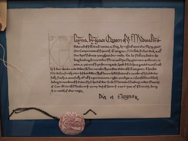 The scroll. Archimedes' admission that he's a fraud - and that the badger was the true scientist - is clearly stated here.