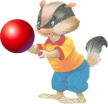 Artist's impression of what a badger would look like with a basketball (based on a true story)