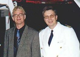 Captain Steve and me!! The entertainment director is here too, but I cropped him out. CLICK! if you really want to see him.