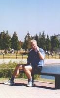 Showing off with my first ever cell phone...LOOK at how SMALL it is!! Korean technology is amazing!!