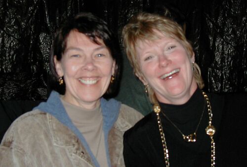 Rita and Jeanne share a happy birthday moment...