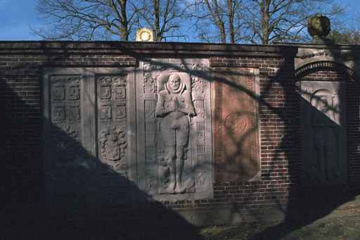 Fragments of old crypts at the cemetary