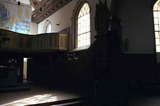 Pulpit area inside the Lutheran Church