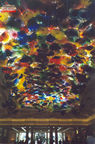 Funky-glass-flower-ceiling thing in Bellagio lobby.
